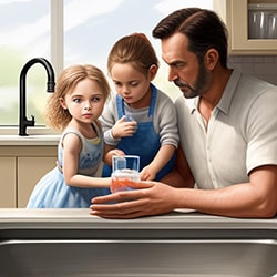 A family making conscious choices by selecting safer alternatives to reduce PFAS exposure and protect their health.