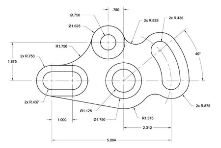 Illustration of a 2D CAD Drawing-min
